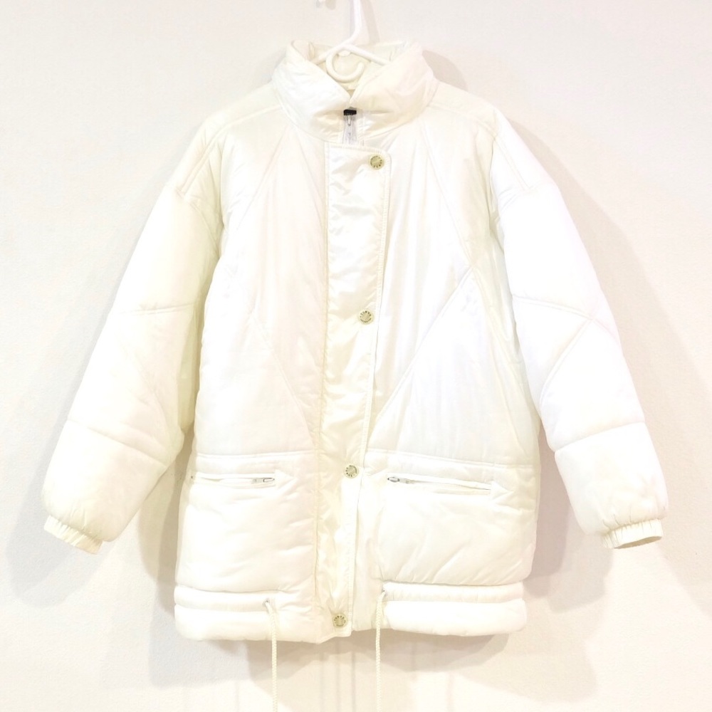 London Fog Unisex Cream Puffer Coat